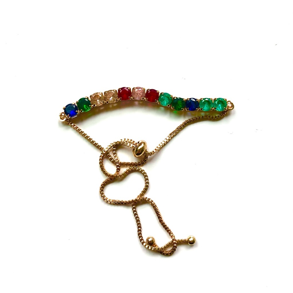 Gold Colorful Stone Bracelet